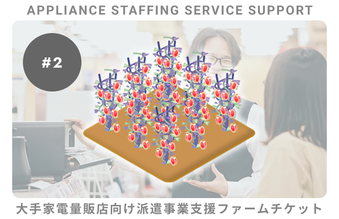 大手家電量販店向け派遣事業支援#2ファームチケット