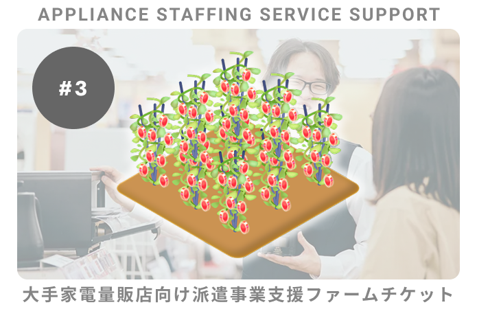 大手家電向派遣事業支援#3ファームチケット