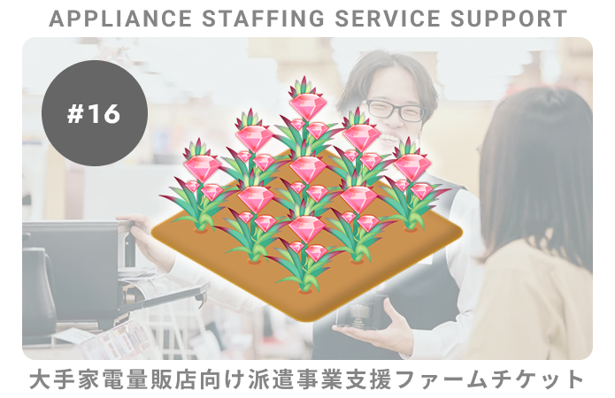 大手家電向派遣事業支援#16ファームチケット