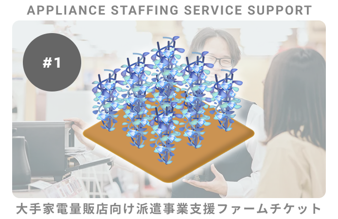 大手家電量販店向け派遣事業支援ファームチケット