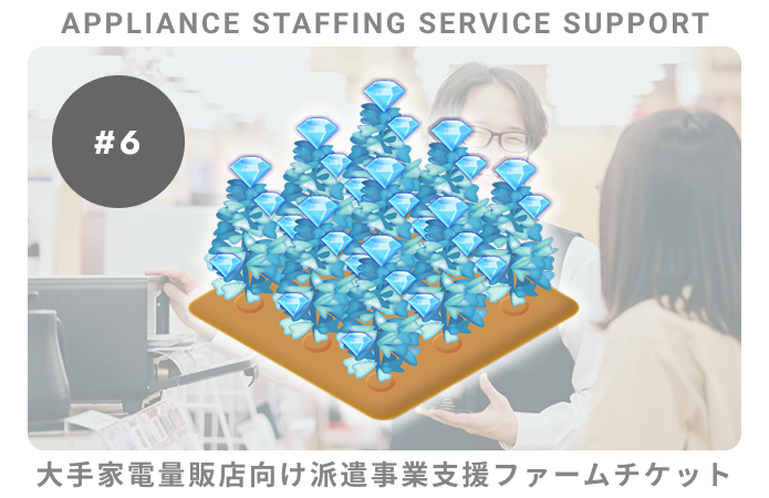 大手家電向派遣事業支援#6ファームチケット